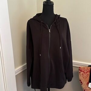 Cable and Gauge full zip hooded sweater